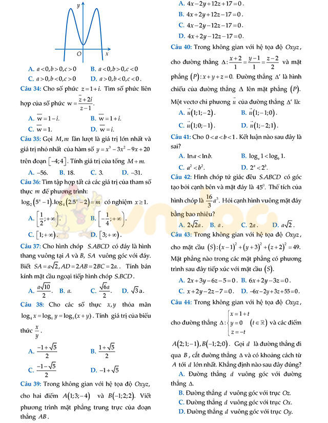 Đề thi thử THPT Quốc gia năm 2017 môn Toán