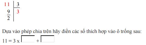 Bài tập Toán chương 2 lớp 3