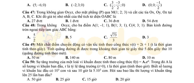 Đề thi thử THPT Quốc gia năm 2017 môn Toán