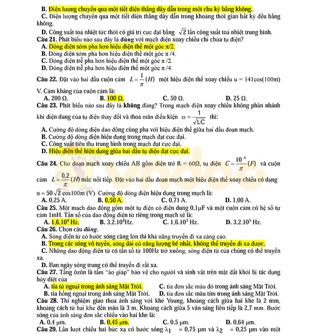 Đề thi thử THPT Quốc gia năm 2017 môn Vật lý 