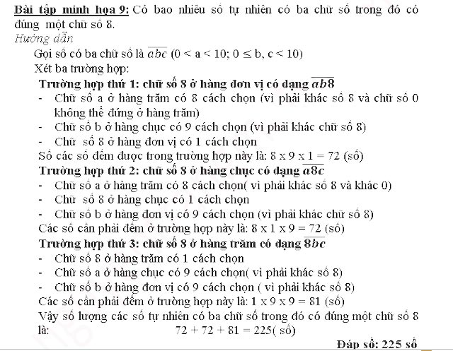 Phương pháp giải dạng Toán đếm số