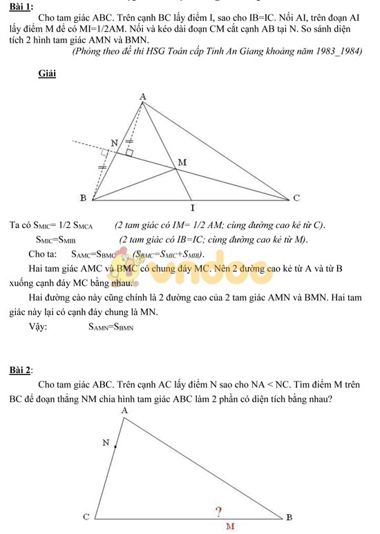 Bài tập hình học nâng cao lớp 5