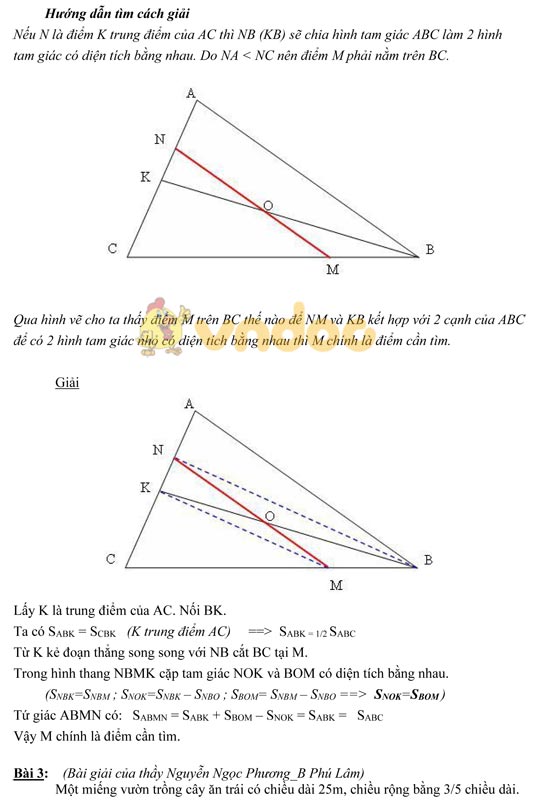 Bài tập hình học nâng cao lớp 5