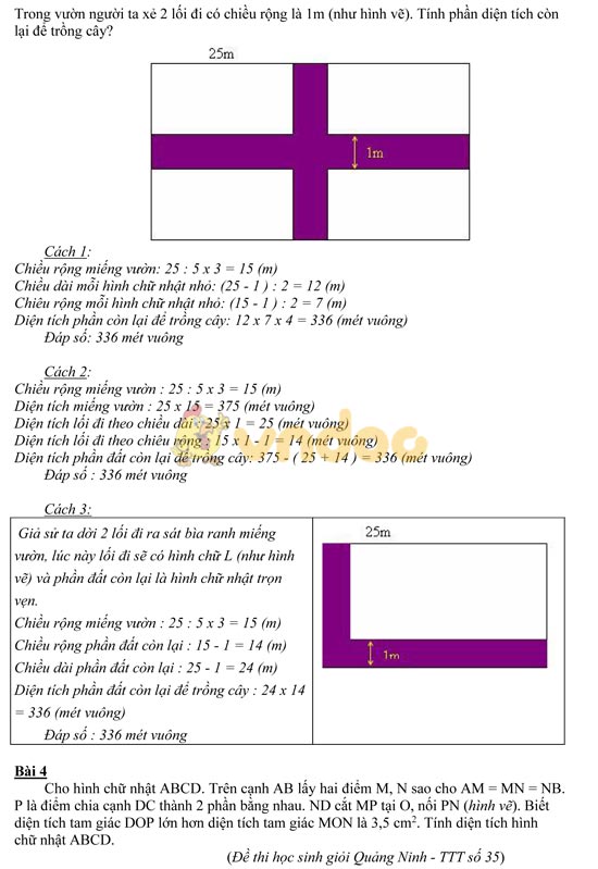 Bài tập hình học nâng cao lớp 5