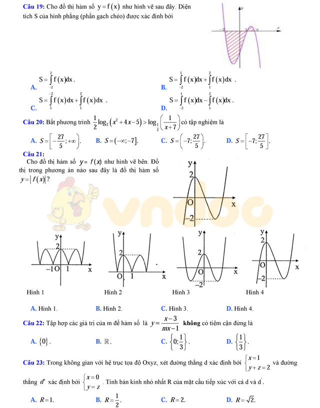 Đề thi thử THPT Quốc gia năm 2017 môn Toán 