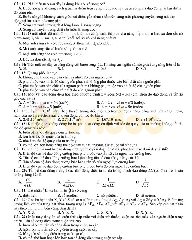 Đề thi thử THPT Quốc gia năm 2017 môn Vật lý Đề thi thử THPT Quốc gia năm 2017 môn Vật lý