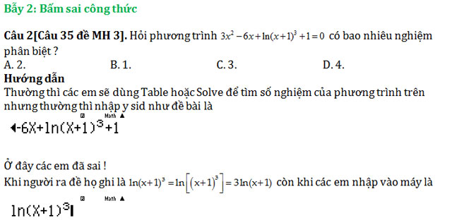 Một số bẫy Casio học sinh dễ mắc và cách khắc phục Một số bẫy Casio học sinh dễ mắc và cách khắc phục