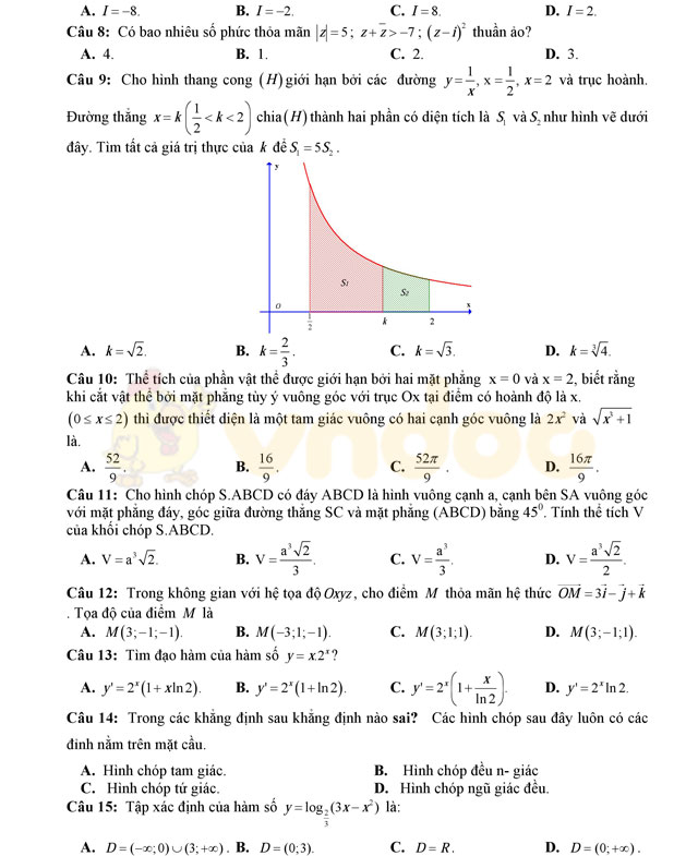 Đề thi thử THPT Quốc gia năm 2017 môn Toán