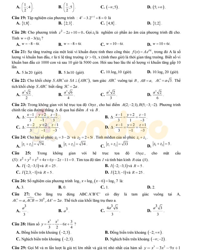 Đề thi thử THPT Quốc gia năm 2017 môn Toán Đề thi thử THPT Quốc gia năm 2017 môn Toán