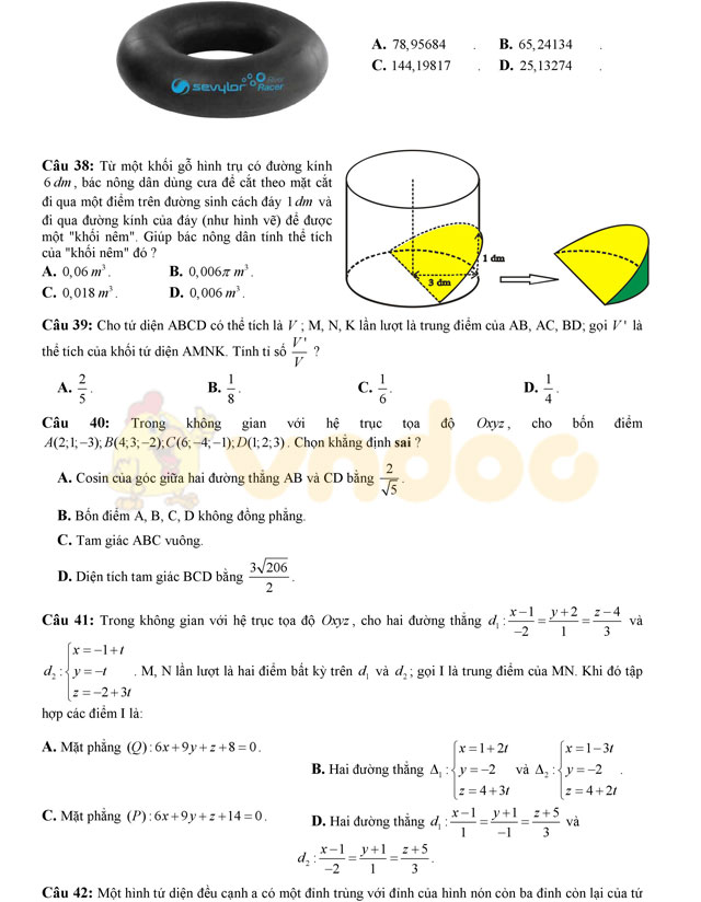 Đề thi thử THPT Quốc gia năm 2017 môn Toán Đề thi thử THPT Quốc gia năm 2017 môn Toán