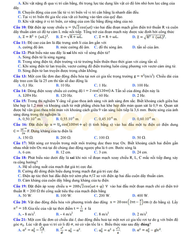 Đề thi thử THPT Quốc gia năm 2017 môn Vật lý Đề thi thử THPT Quốc gia năm 2017 môn Vật lý