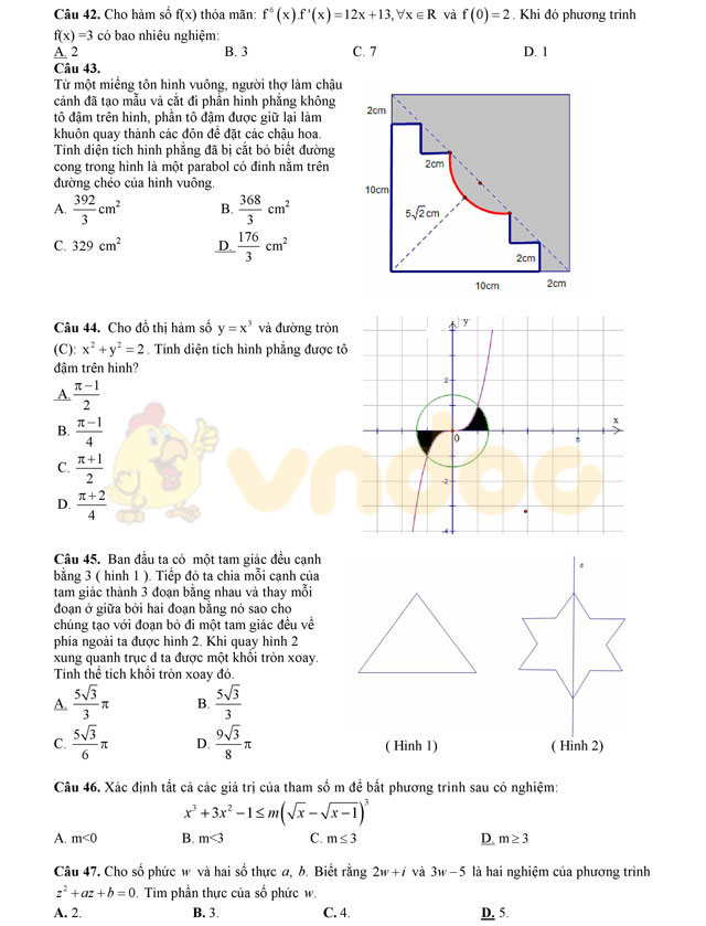 Đề thi thử THPT Quốc gia năm 2017 môn Toán 