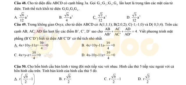 Đề thi thử THPT Quốc gia năm 2017 môn Toán 