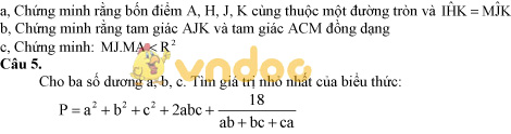 Đề thi tuyển sinh vào lớp 10 môn Toán