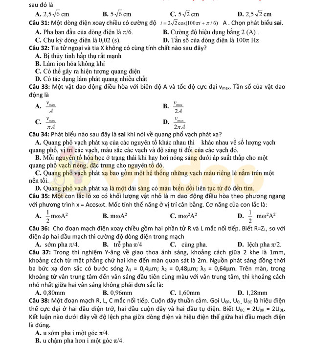 Đề thi thử THPT Quốc gia năm 2017 môn Vật lý Đề thi thử THPT Quốc gia năm 2017 môn Vật lý