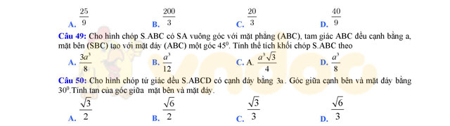 Đề thi thử THPT Quốc gia năm 2017 môn Toán