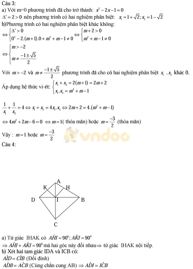 Đề thi vào lớp 10 môn Toán có đáp án