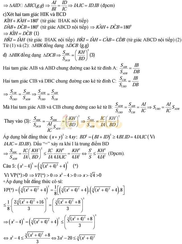 Đề thi vào lớp 10 môn Toán có đáp án