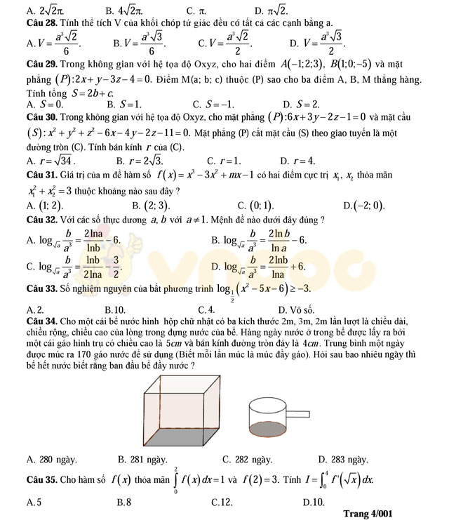 Đề thi thử THPT Quốc gia năm 2017 môn Toán Đề thi thử THPT Quốc gia năm 2017 môn Toán