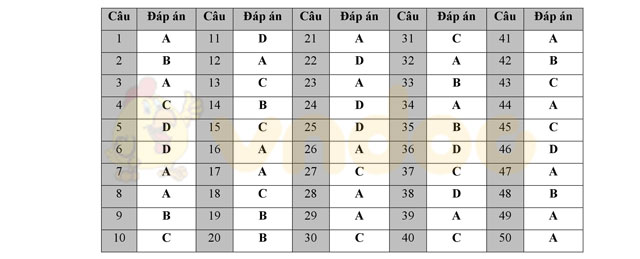 Đáp án đề thi thử THPT Quốc gia năm 2017 môn Toán 