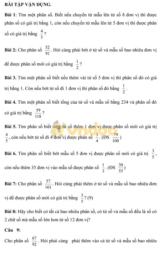 Bài tập toán nâng cao lớp 5