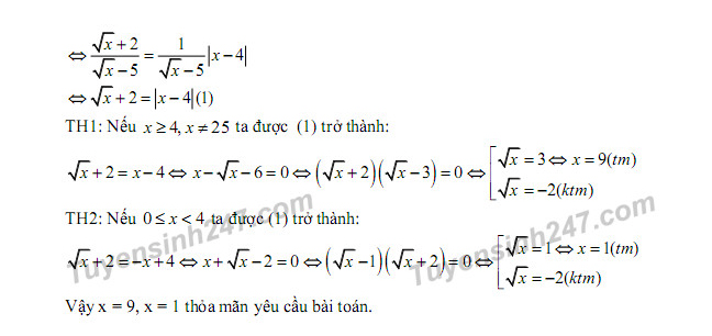 Đề thi tuyển sinh vào lớp 10 THPT môn Toán