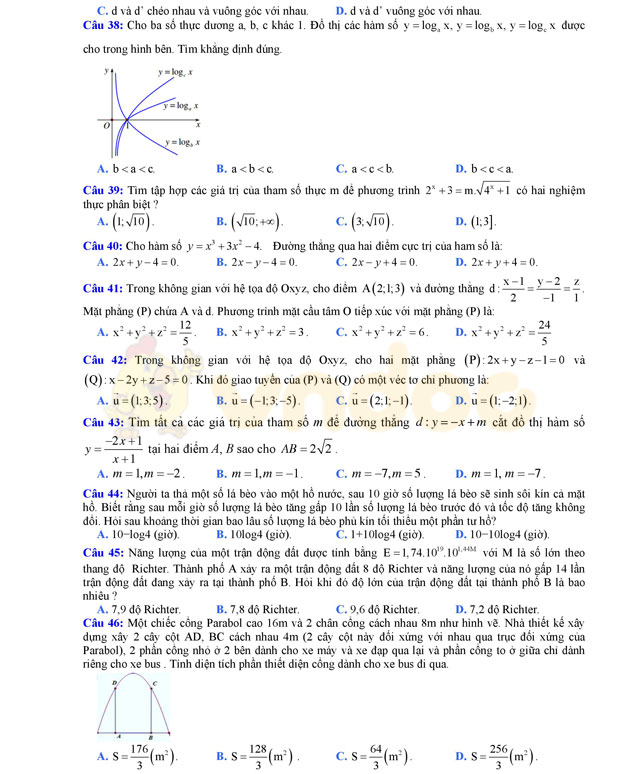 Đề thi thử THPT Quốc gia năm 2017 môn Toán