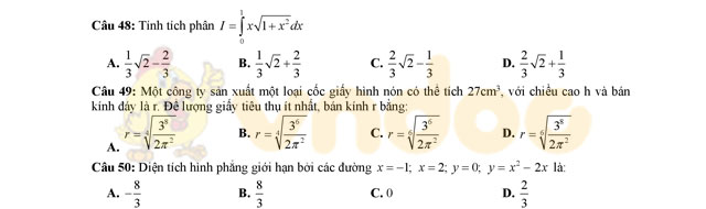 Đề thi thử THPT Quốc gia năm 2017 môn Toán 
