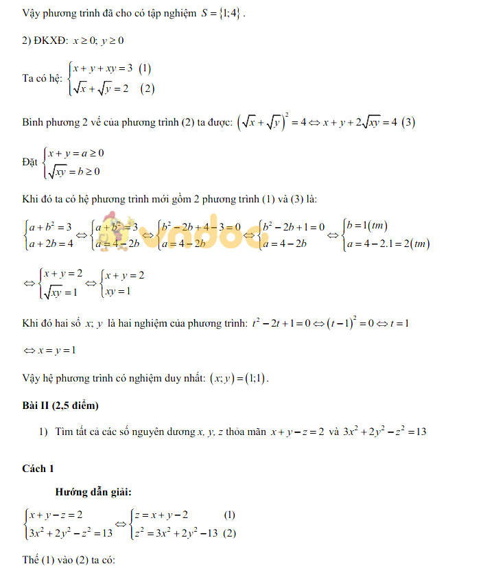 Đề thi tuyển sinh vào lớp 10 môn Toán Đề thi tuyển sinh vào lớp 10 môn Toán