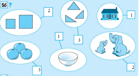 Giải bài tập trang 12, 13 SGK Toán 1