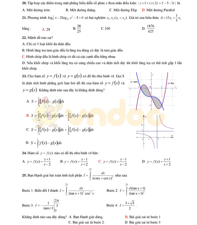 Đề thi thử THPT Quốc gia năm 2017 môn Toán Đề thi thử THPT Quốc gia năm 2017 môn Toán