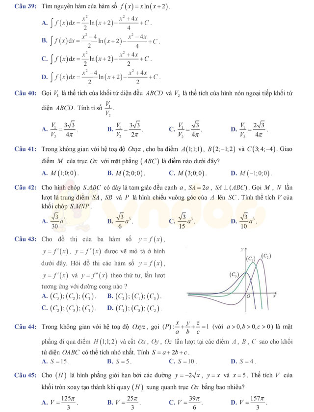 Đề thi thử THPT Quốc gia năm 2017 môn Toán