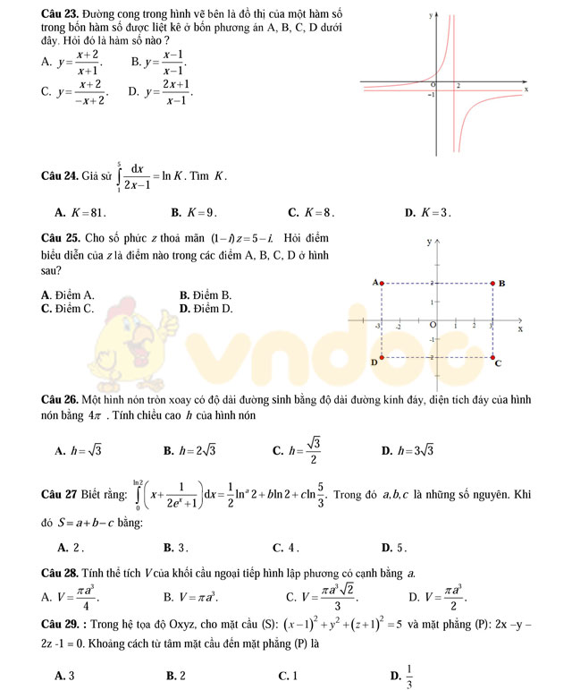 Đề thi thử THPT Quốc gia năm 2017 môn Toán