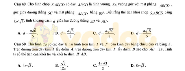 Đề thi thử THPT Quốc gia năm 2017 môn Toán