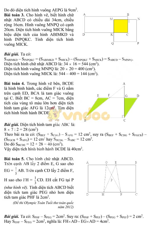 Sử dụng hiệu không đổi trong giải Toán hình học