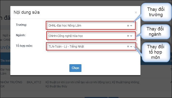 Cách thay đổi nguyện vọng đại học trên online và mẫu giấy Hướng dẫn thao tác thay đổi nguyện vọng trên online và mẫu giấy