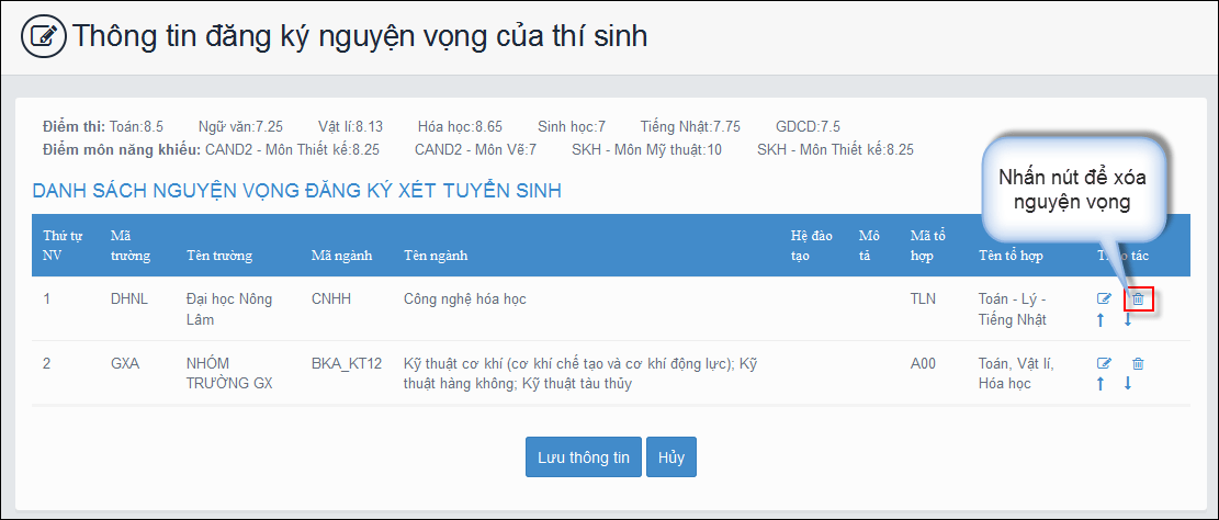 Cách thay đổi nguyện vọng đại học trên online và mẫu giấy Hướng dẫn thao tác thay đổi nguyện vọng trên online và mẫu giấy