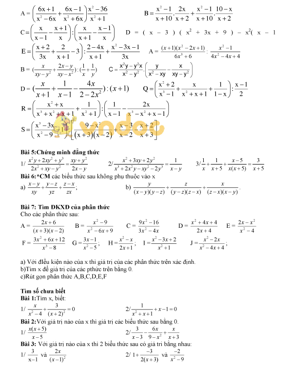 Tài liệu môn Toán lớp 8