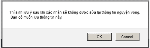 Thay đổi thông tin nguyện vọng online