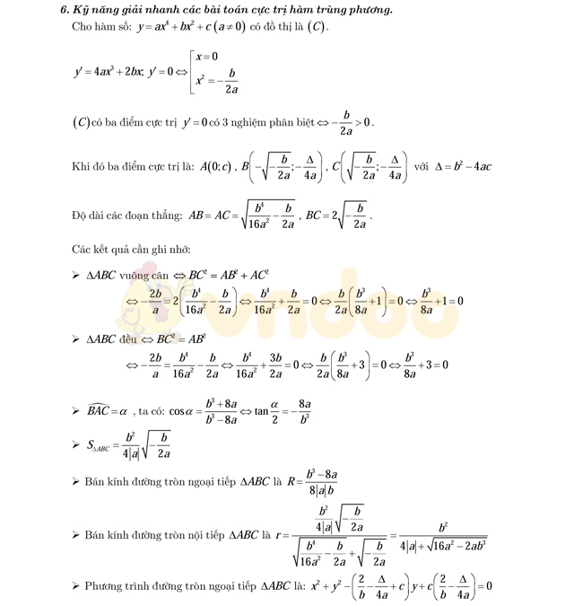 Cực trị hàm số