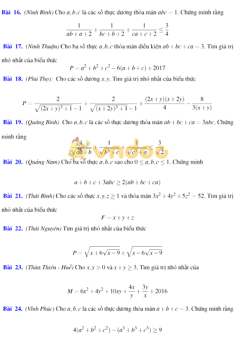 Bộ đề thi tuyển sinh Chuyên Toán
