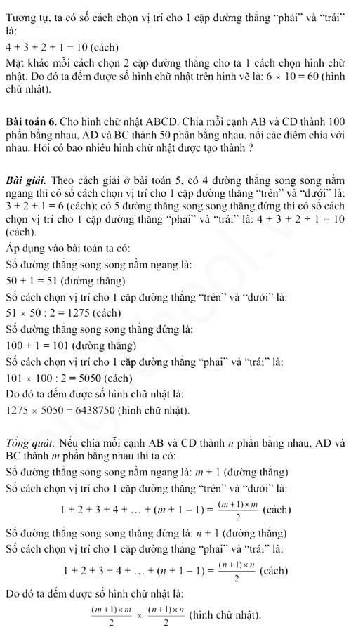 Phát triển tư duy qua bài toán đếm hình 