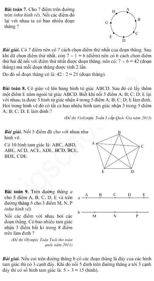 Phát triển tư duy qua bài toán đếm hình 