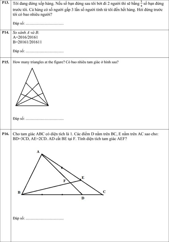 Đề thi Toán học trẻ quốc tế