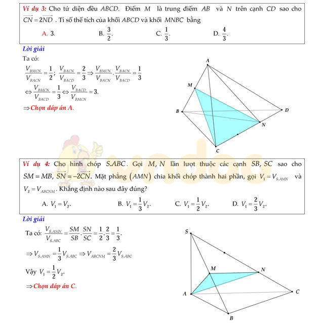 Bài tập tỷ số thể tích khối đa diện