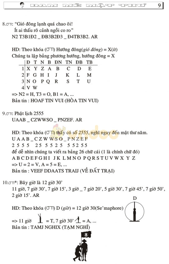 30 bài tập về mật thư