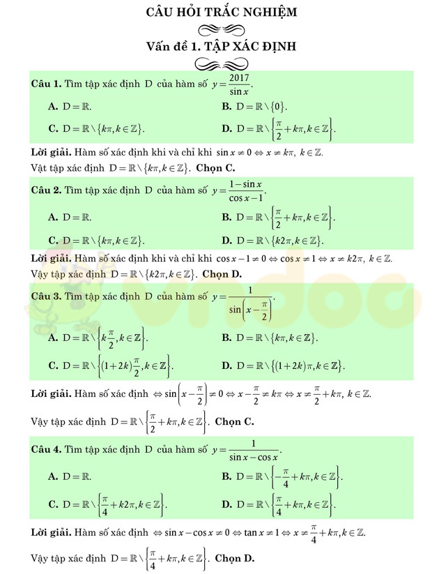 Chuyên đề hàm số lượng giác và phương trình lượng giác