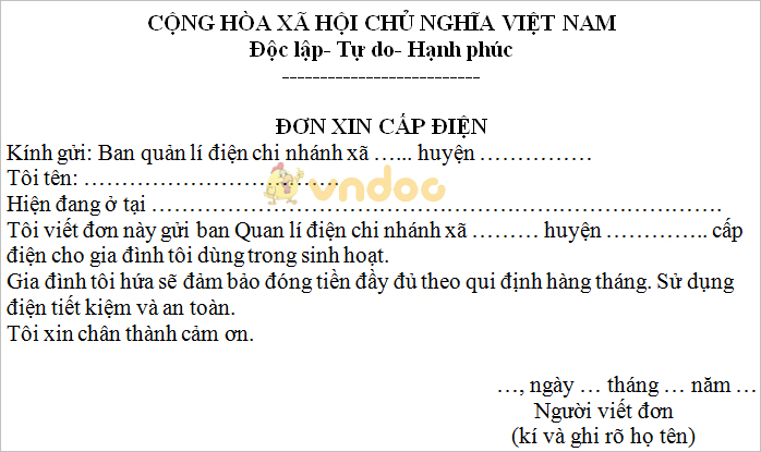Luyện tập cách viết đơn và sửa lỗi