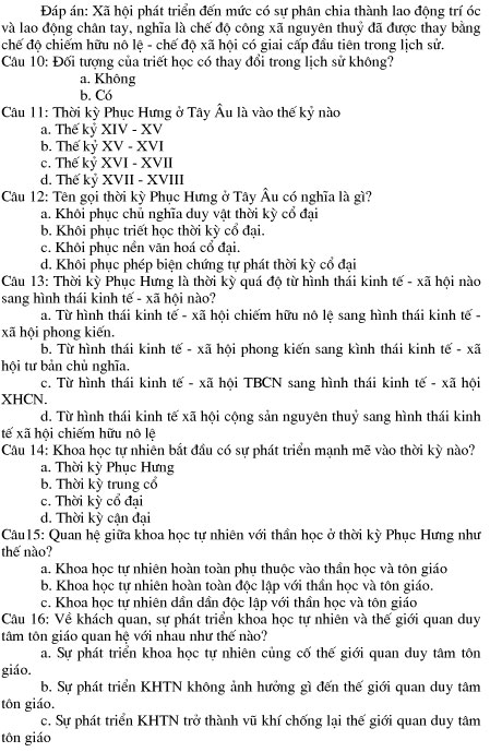 Tổng hợp câu hỏi trắc nghiệm Mác - LêNin 1