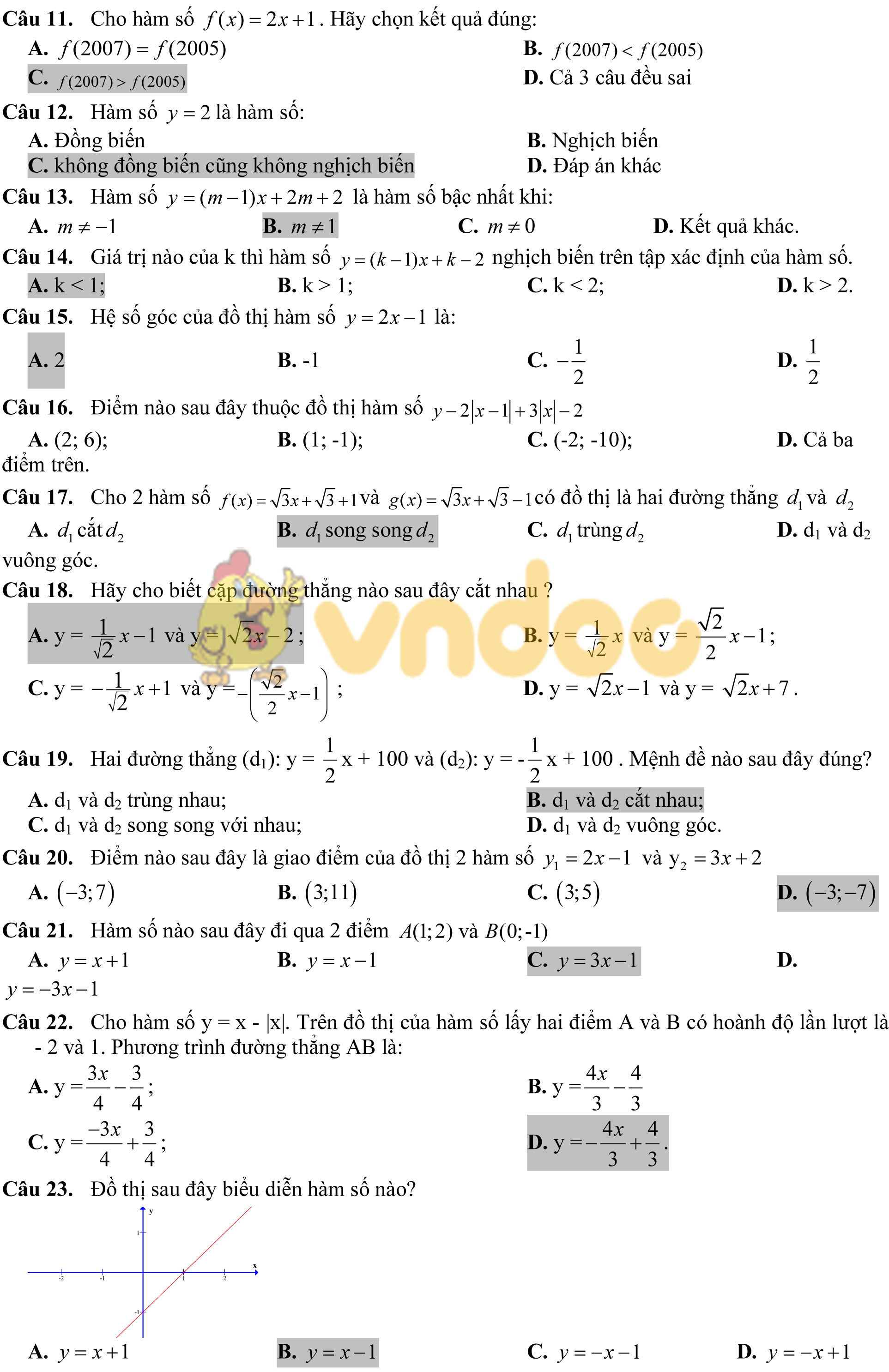 Bài tập Đại số lớp 10